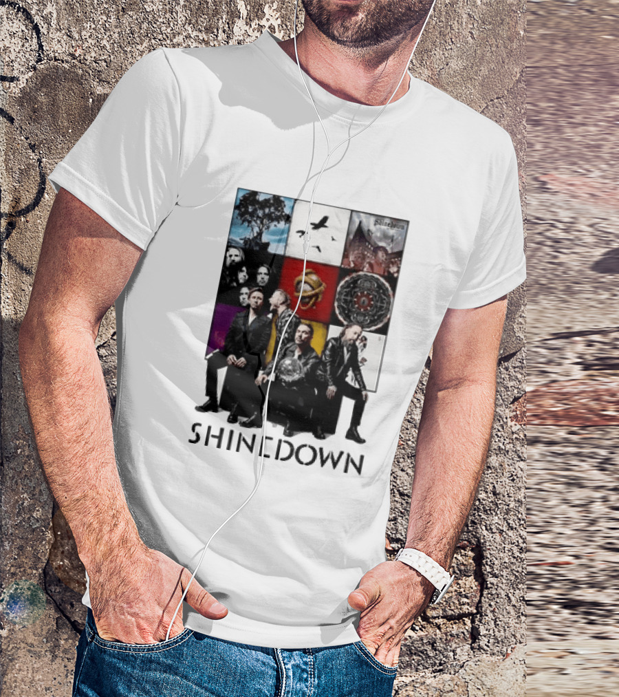 Shinedown Us And Them Album Cover Band Members Collage T-Shirt