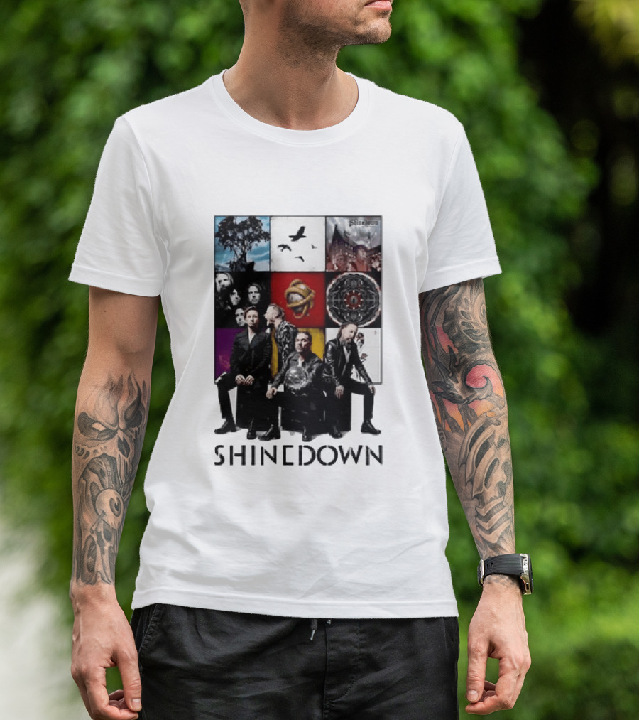 Shinedown Us And Them Album Cover Band Members Collage T-Shirt