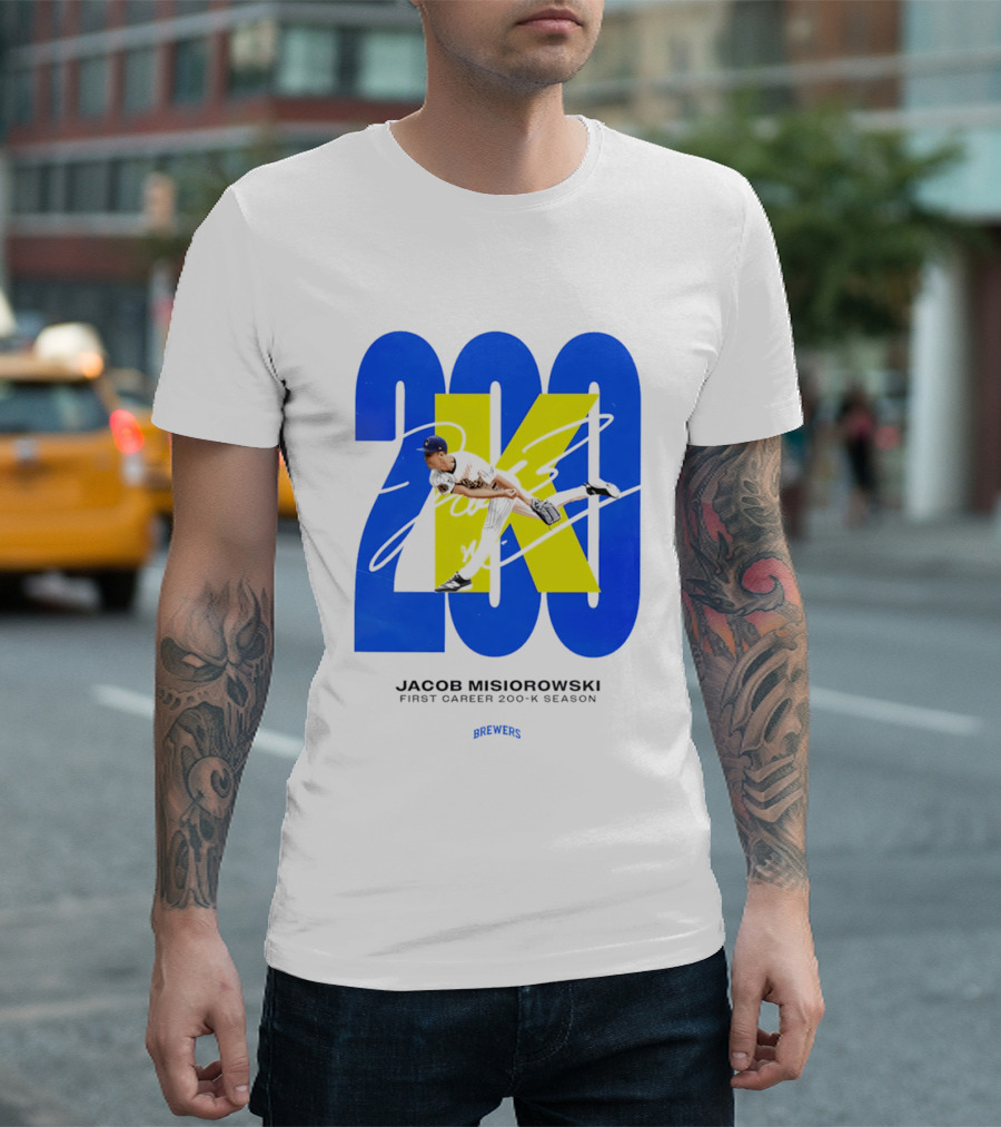 Jacob Misiorowski First Career 200 K Season Brewers 200K T-Shirt