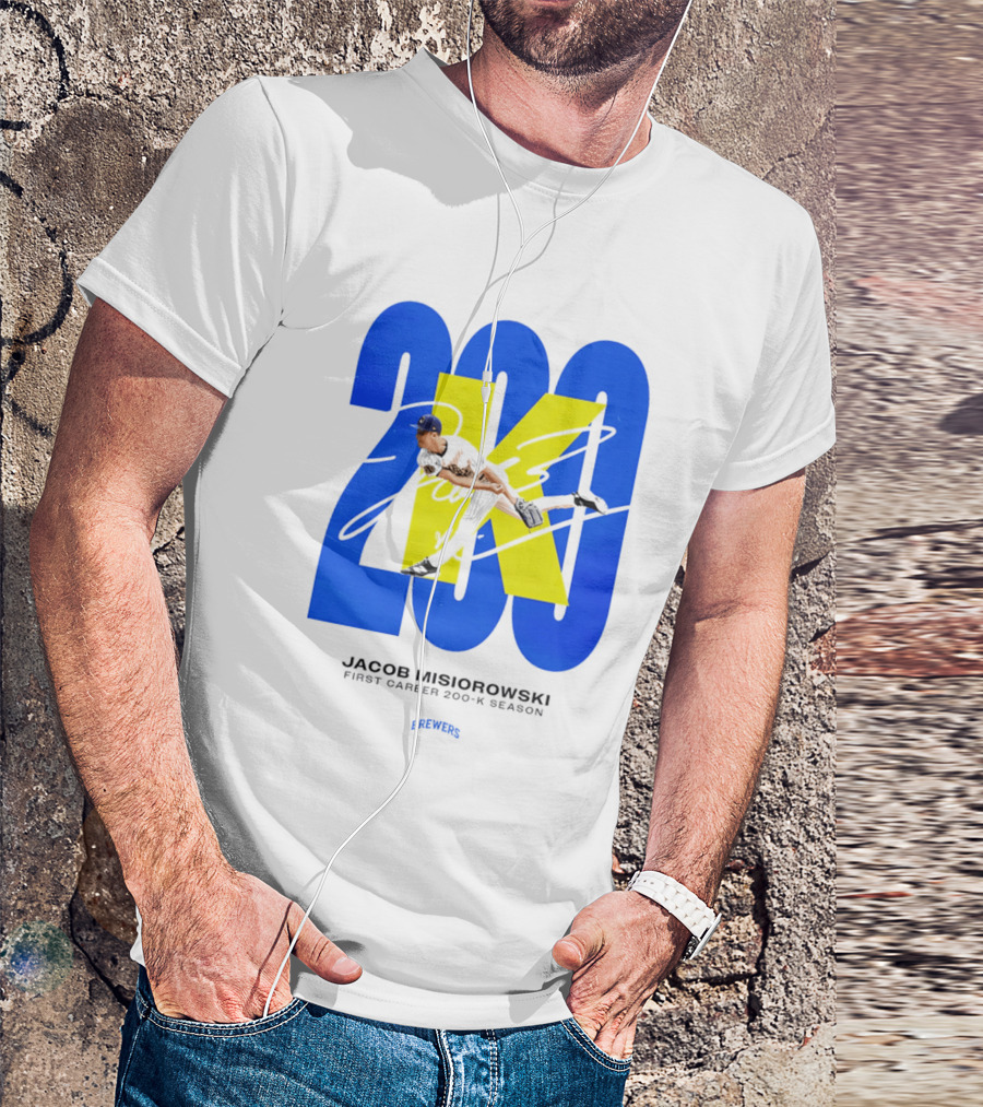 Jacob Misiorowski First Career 200 K Season Brewers 200K T-Shirt