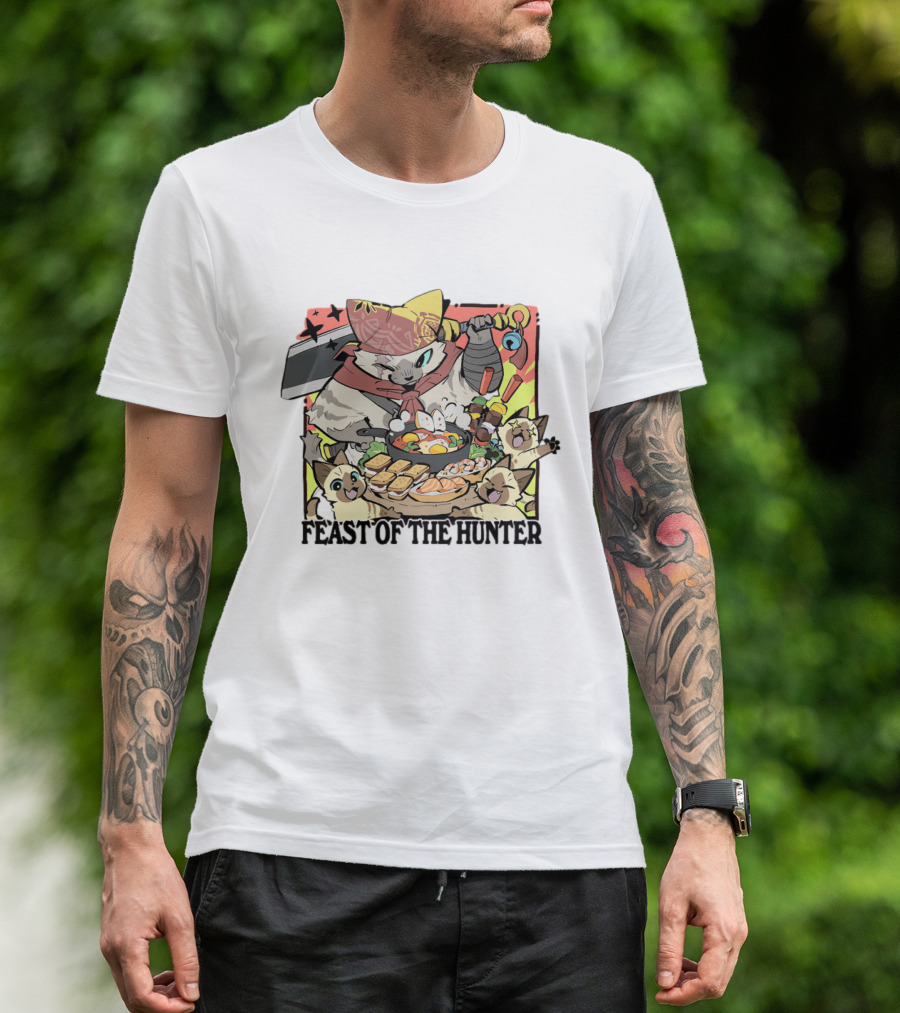 Feast Of The Hunter Cats Cooking Sushi And Food Celebration T-Shirt