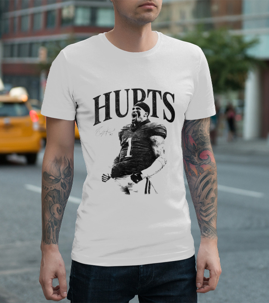 Jalen Hurts Philadelphia Eagles Number One Signature Football Player T-Shirt