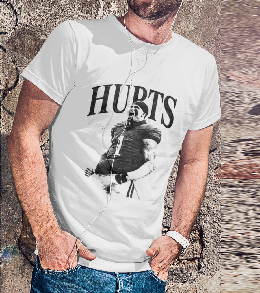 Jalen Hurts Philadelphia Eagles Number One Signature Football Player T-Shirt