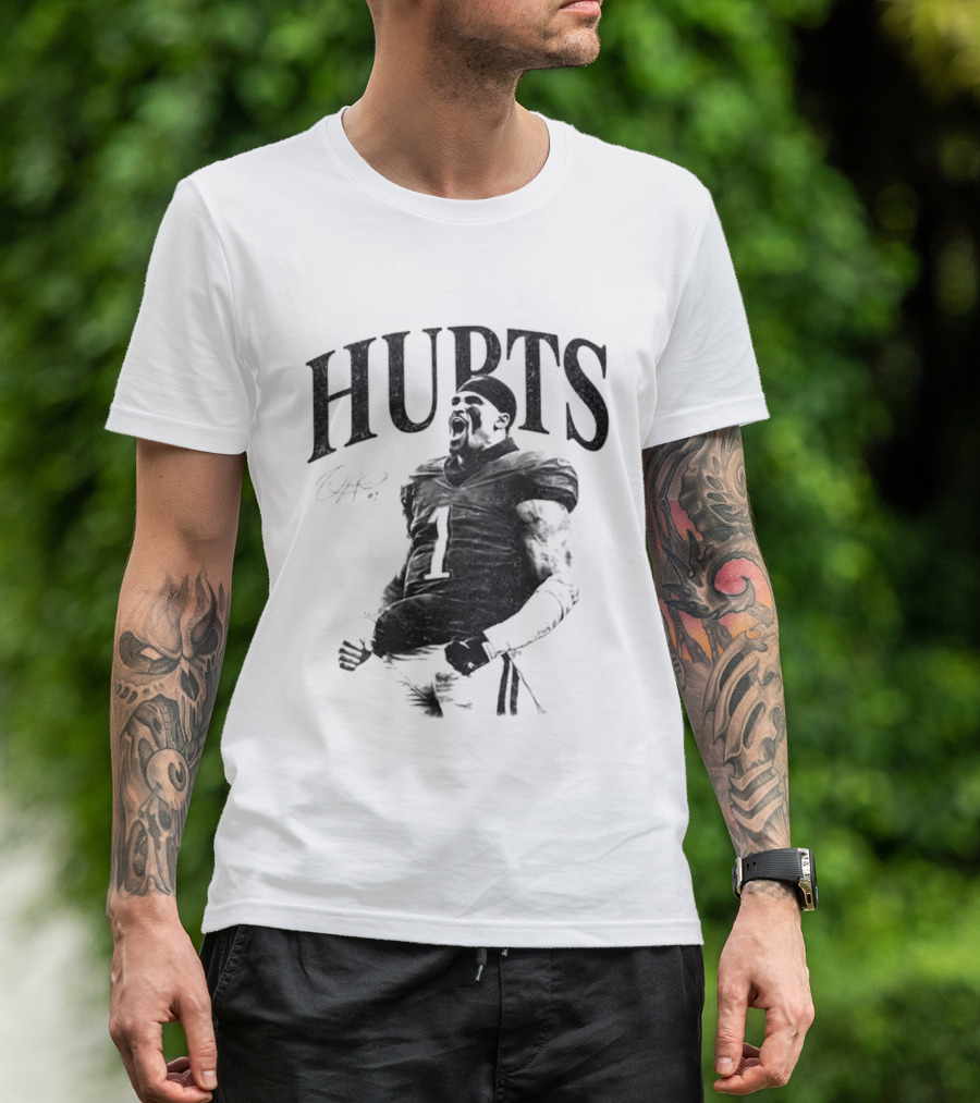 Jalen Hurts Philadelphia Eagles Number One Signature Football Player T-Shirt