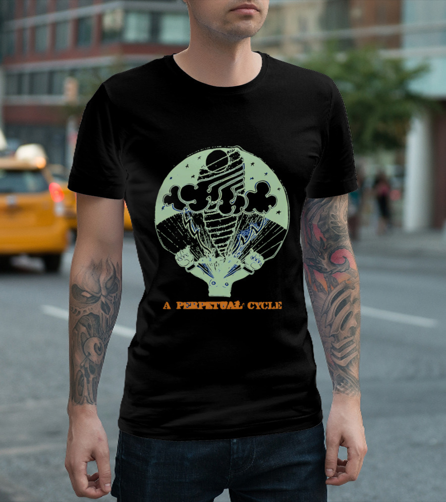 A Perpetual Cycle Tornado 4545 Hands Clouds Stars T-Shirt