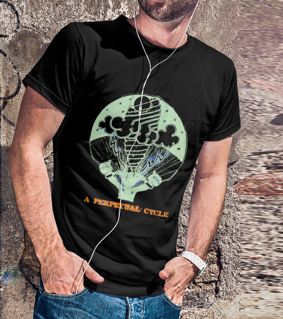 A Perpetual Cycle Tornado 4545 Hands Clouds Stars T-Shirt