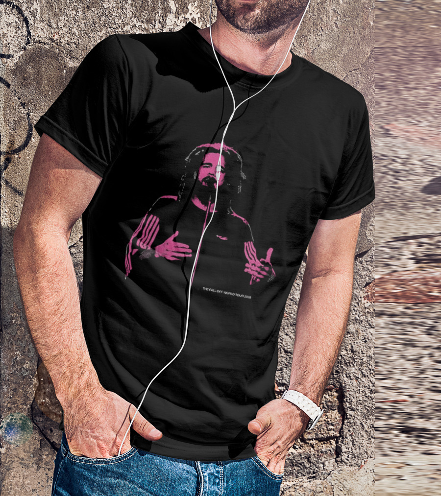 J. Cole The Fall Off World Tour 2026 Pink T-Shirt