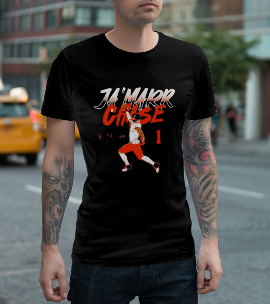 Cincinnati Bengals Ja'Marr Chase One Handed Catch 1 Receiver T-Shirt