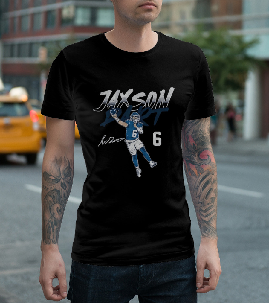 Jaxson Dart New York Giants Quarterback Number 6 Football Player T-Shirt