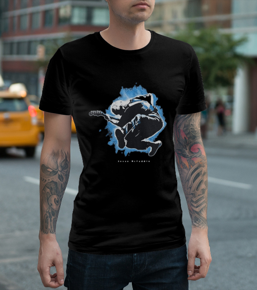 Jesse Mcfaddin Guitarist Blue Splash T-Shirt