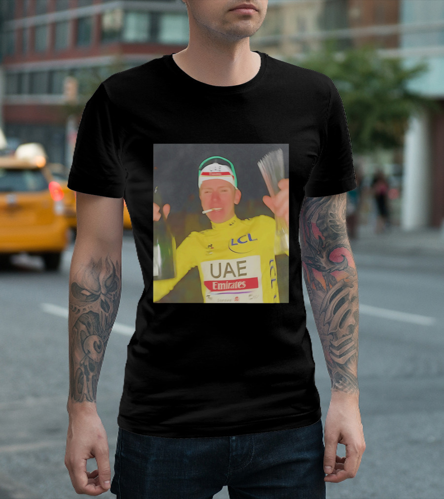 UAE Emirates LCL Tour De France Winner Celebrating T-Shirt