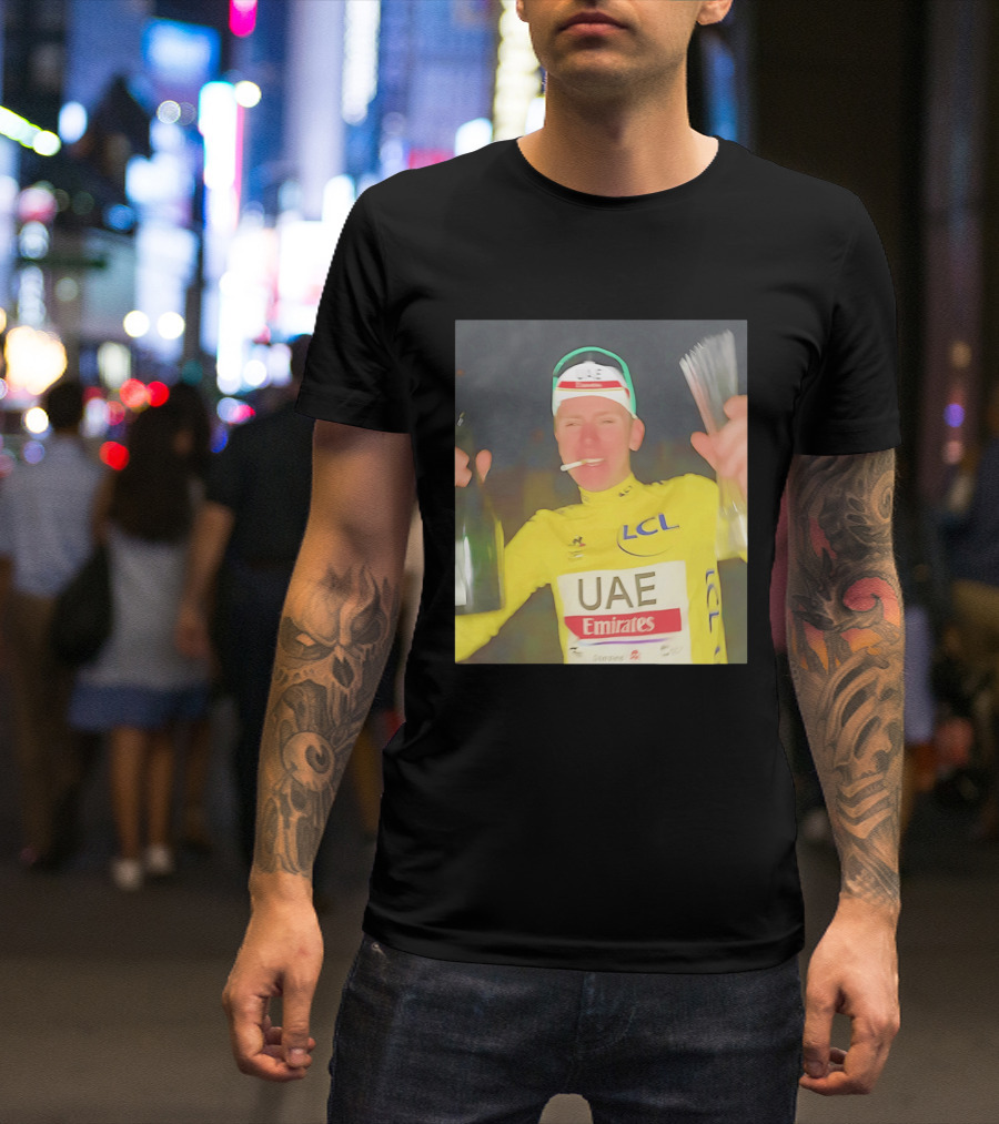 UAE Emirates LCL Tour De France Winner Celebrating T-Shirt