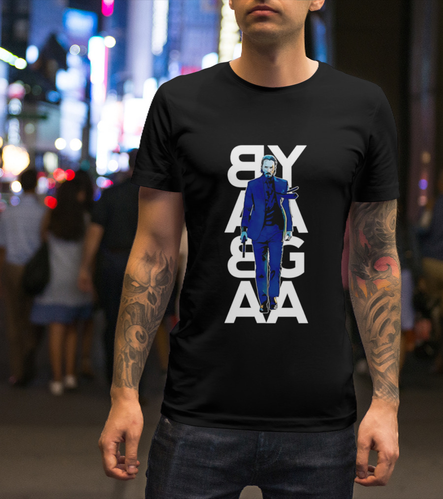 John Wick Baba Yaga Blue Suit Walking Gun T-Shirt
