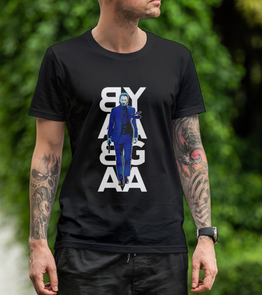 John Wick Baba Yaga Blue Suit Walking Gun T-Shirt