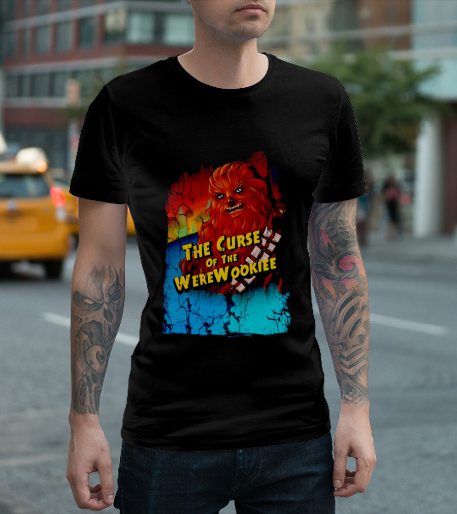 The Curse Of The WereWookiee Retro Horror Monster Mashup T-Shirt