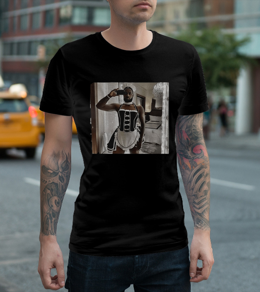 LeBron James Maid Costume Selfie T-Shirt