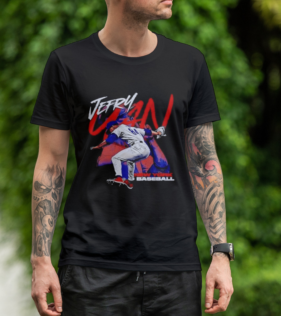Jefry Yan New York Baseball Bootleg Pitcher Action Photo T-Shirt