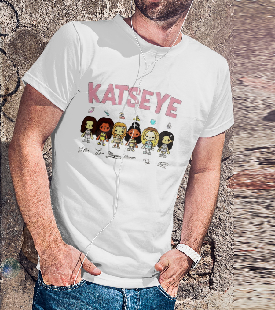 Katseye K Pop Chibi Idol Member Collection T-Shirt