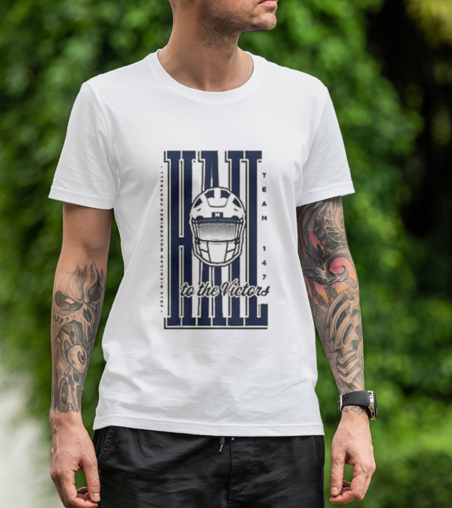 Hail Michigan Wolverines Football Helmet Icon 2026 T-Shirt