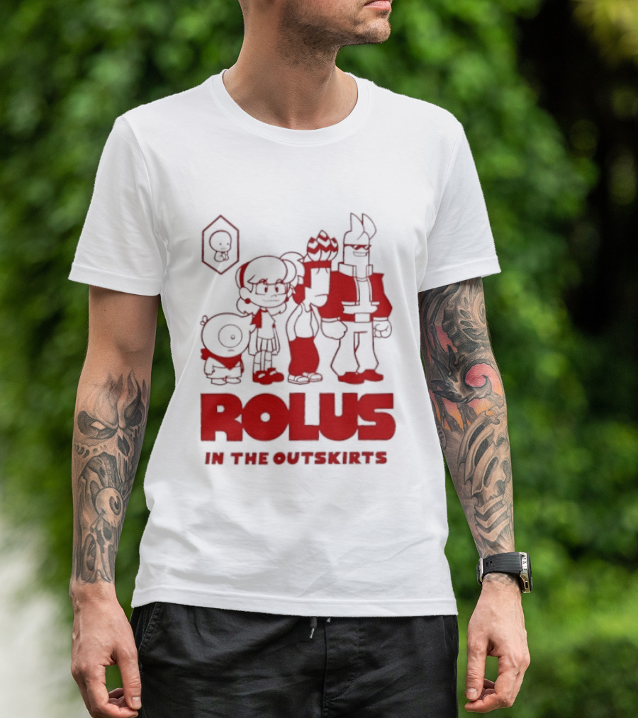 ROLUS In The Outskirts Cartoon Characters Lineup T-Shirt