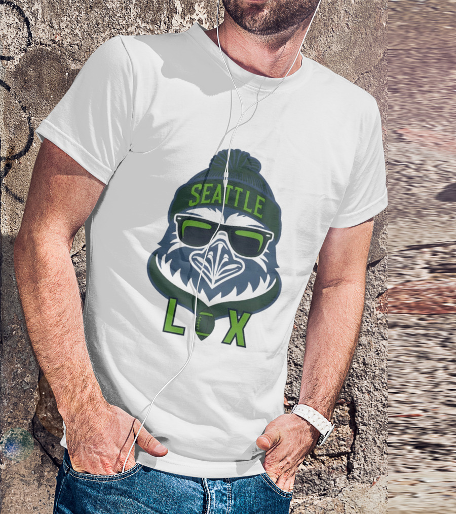 Seattle Seahawk LIX Game Day Beanie Sunglasses Football T-Shirt