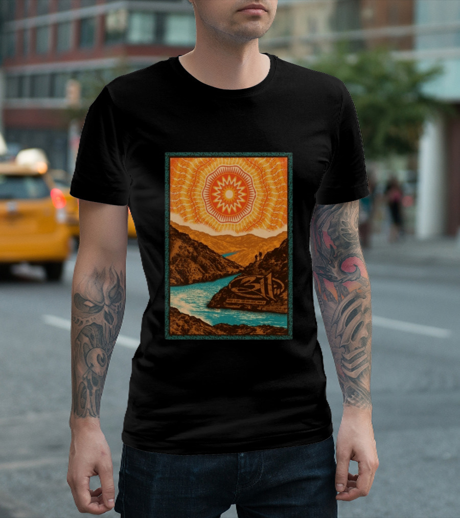 311 August 11 2026 Nampa ID Sunburst Mountain River Scene T-Shirt