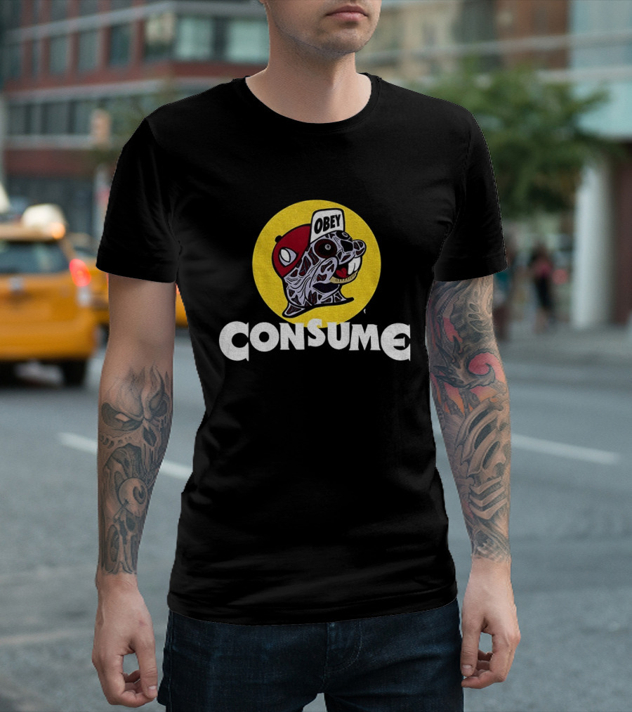 Buc Ee's Obey Consume Graphic With Freddy Krueger T-Shirt