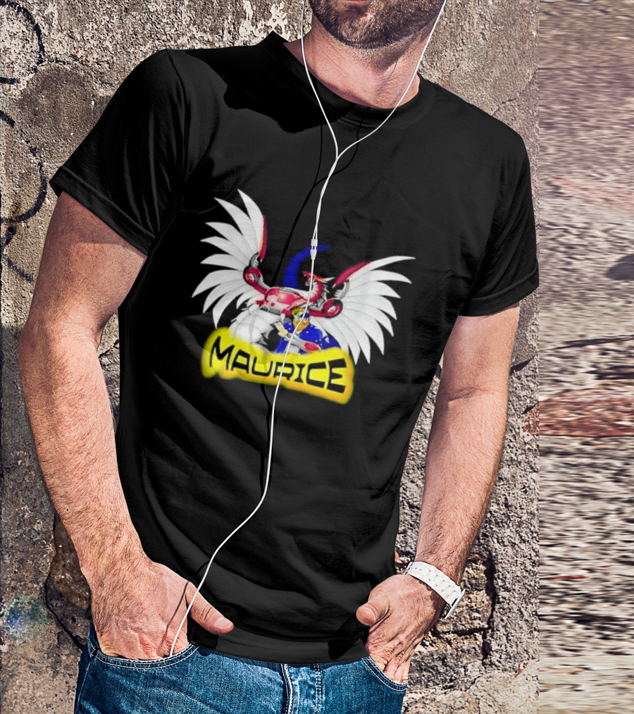 Maurice Cybernetic Dragon Winged Anime Duelist Trading Card Yellow T-Shirt