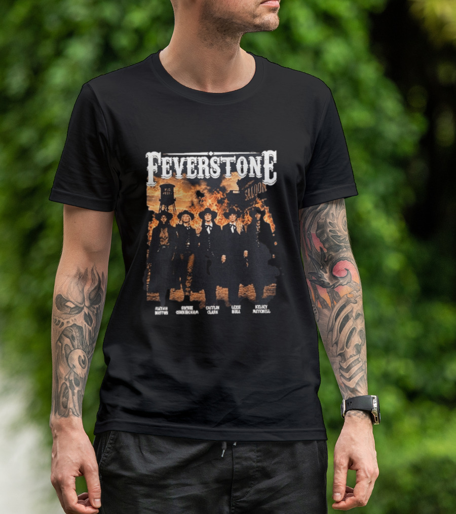Feverstone Fever Saloon Fire Western Group T-Shirt