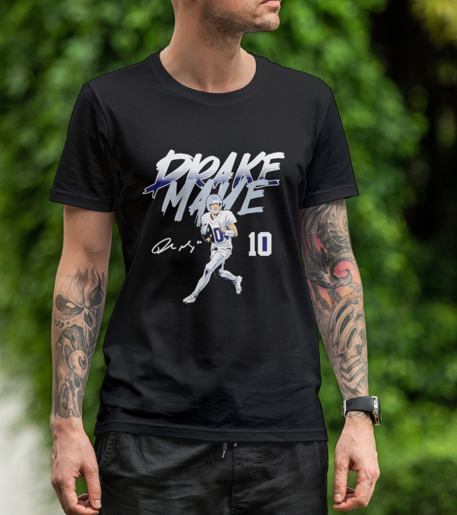 Drake Maye 10 New England Patriots Football 2026 T-Shirt