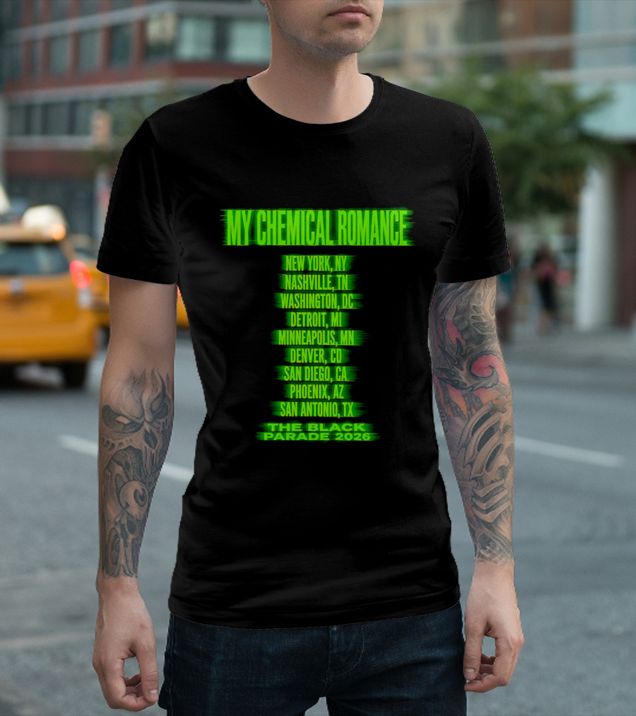 My Chemical Romance The Black Parade 2026 Nashville TN Tour Dates T-Shirt