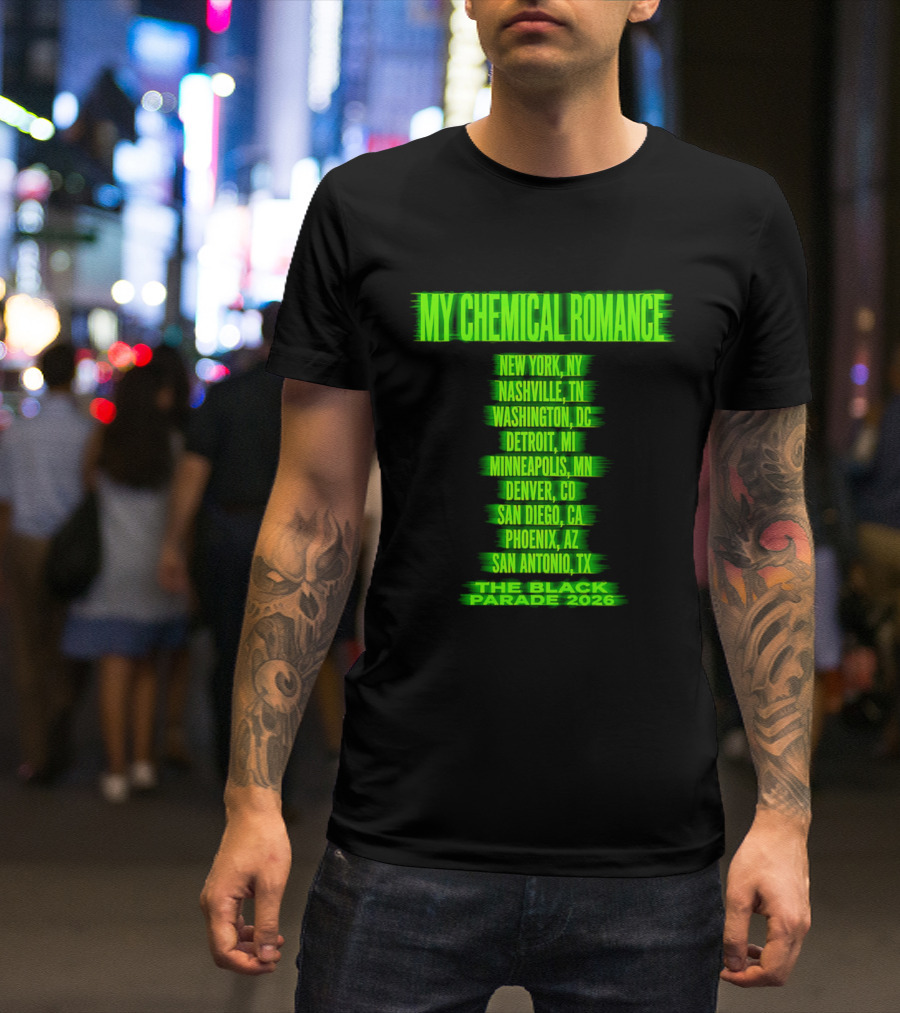 My Chemical Romance The Black Parade 2026 Nashville TN Tour Dates T-Shirt