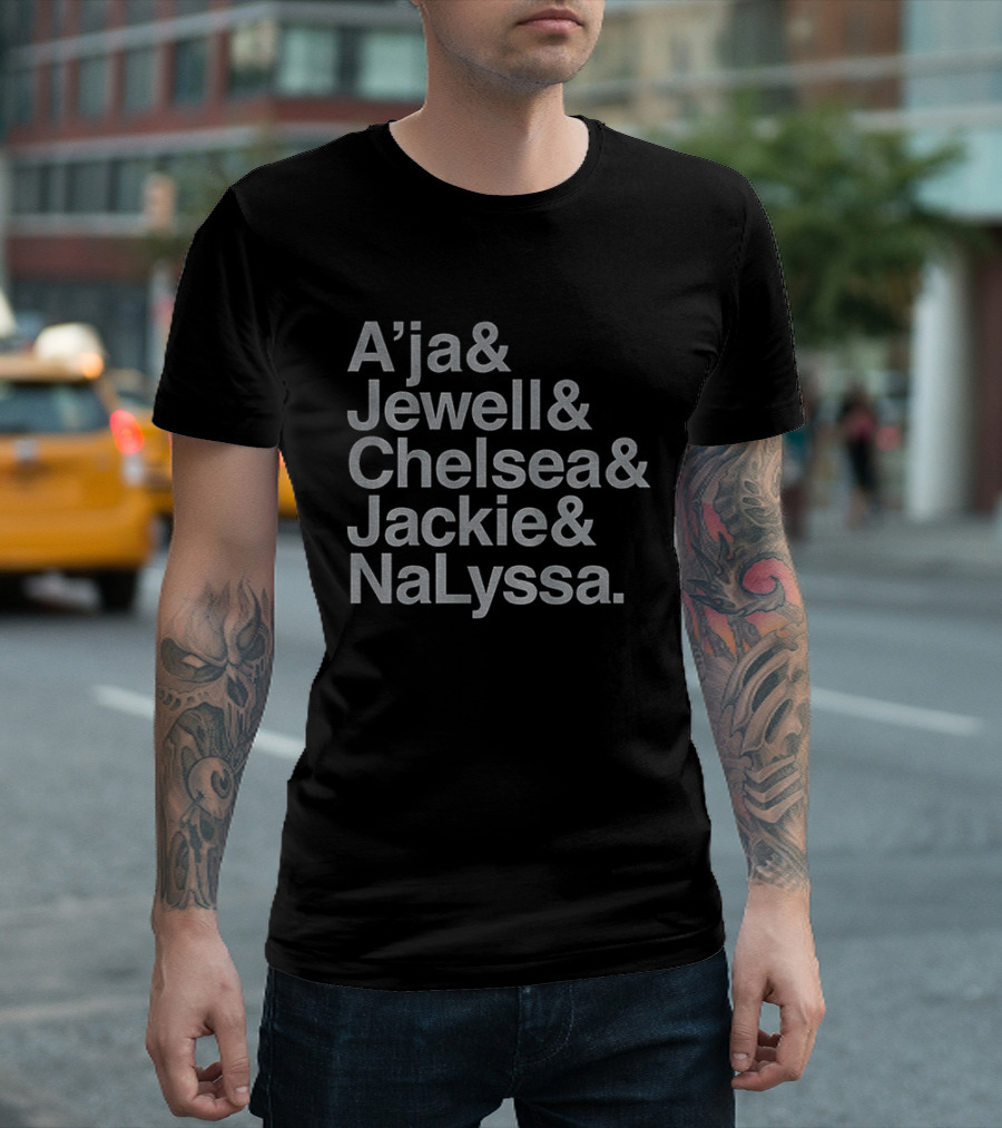 Las Vegas Women's Basketball A'ja & Jewell & Chelsea & Jackie & NaLyssa 2026 WNBA Ampersand T-Shirt