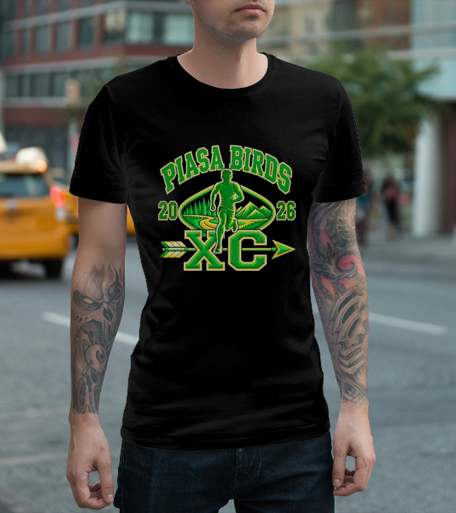 Piasa Birds XC 2026 Male Runner Forest Path Mountains T-Shirt