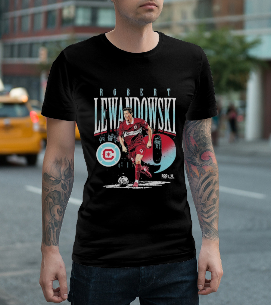 Robert Lewandowski Chicago Fire FC Number 9 Soccer Star T-Shirt