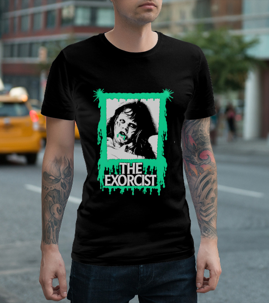 The Exorcist Regan Macneil Neon Drip Horror T-Shirt