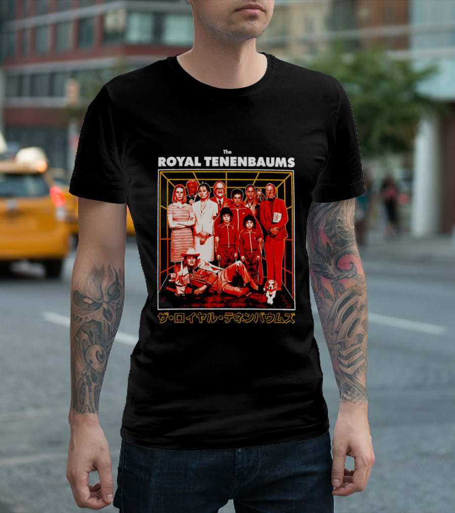 The Royal Tenenbaums Movie Cast Retro Japanese T-Shirt