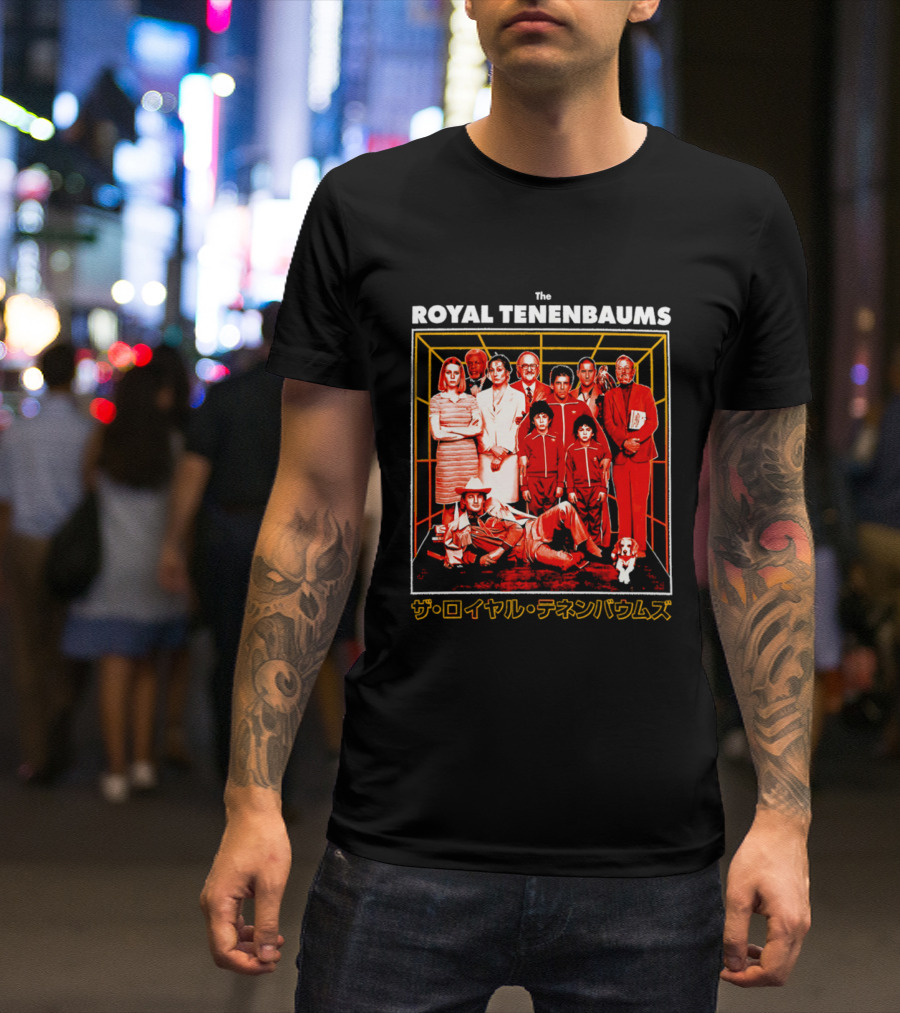 The Royal Tenenbaums Movie Cast Retro Japanese T-Shirt