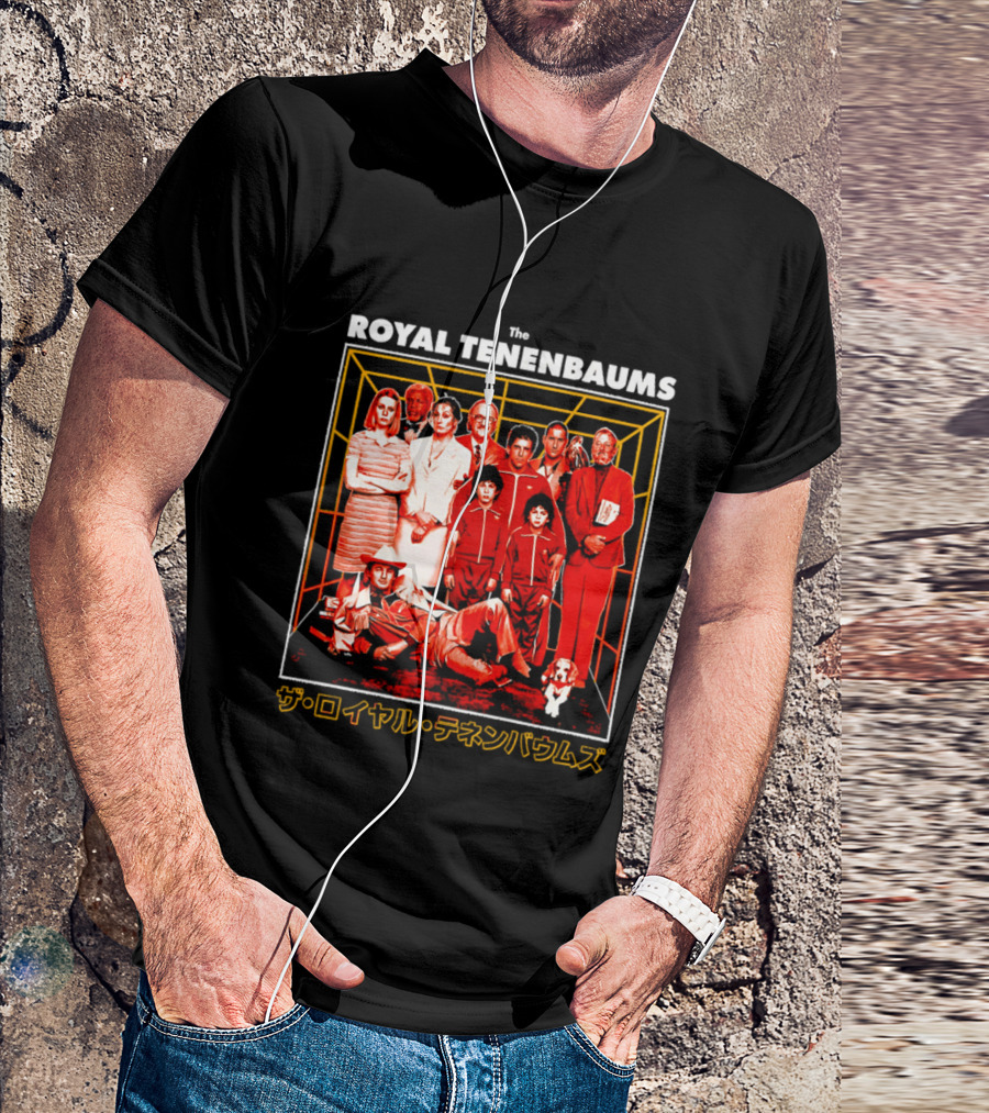 The Royal Tenenbaums Movie Cast Retro Japanese T-Shirt