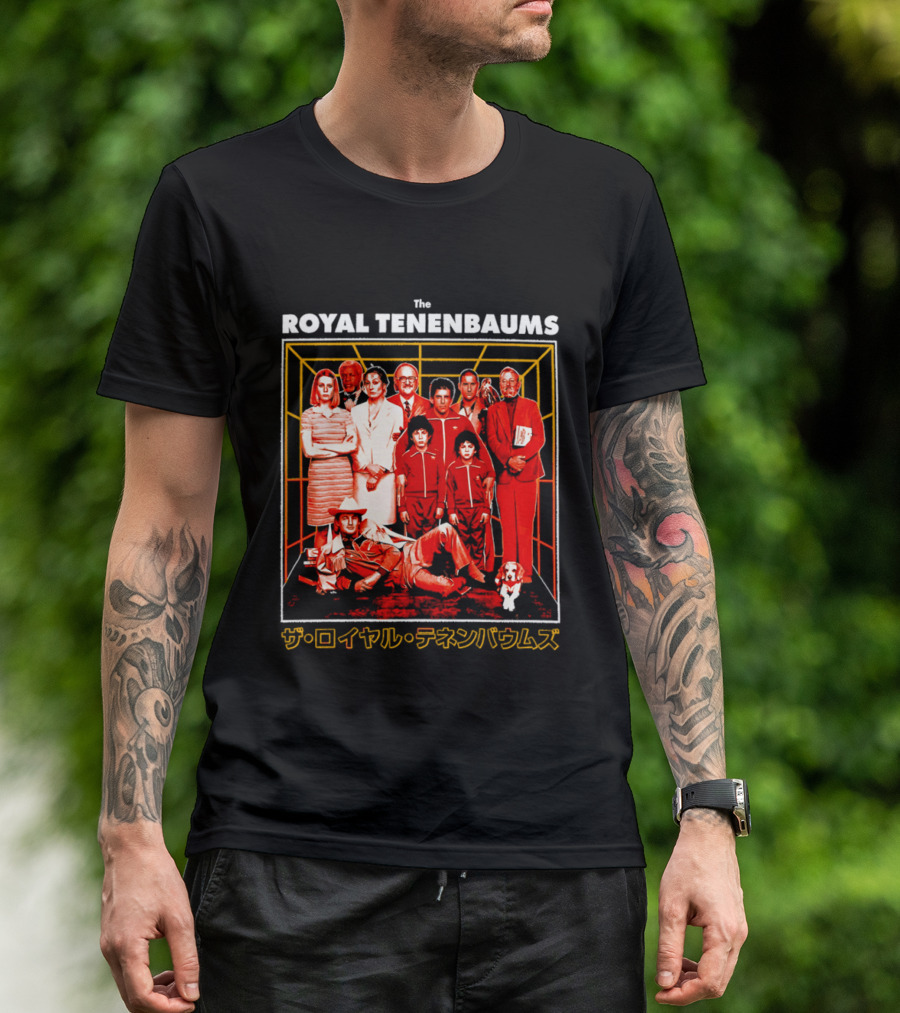 The Royal Tenenbaums Movie Cast Retro Japanese T-Shirt