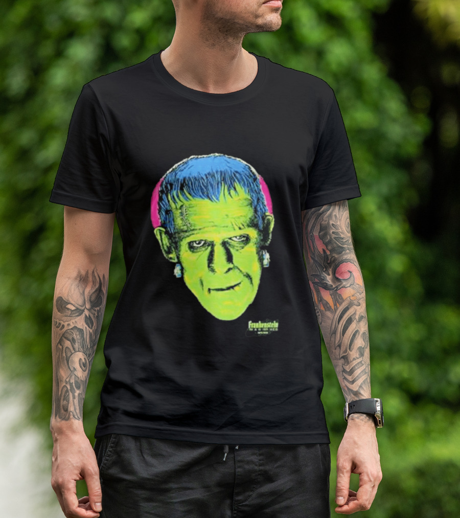 Frankenstein Universal Studios Monsters Head Travis Barker T-Shirt
