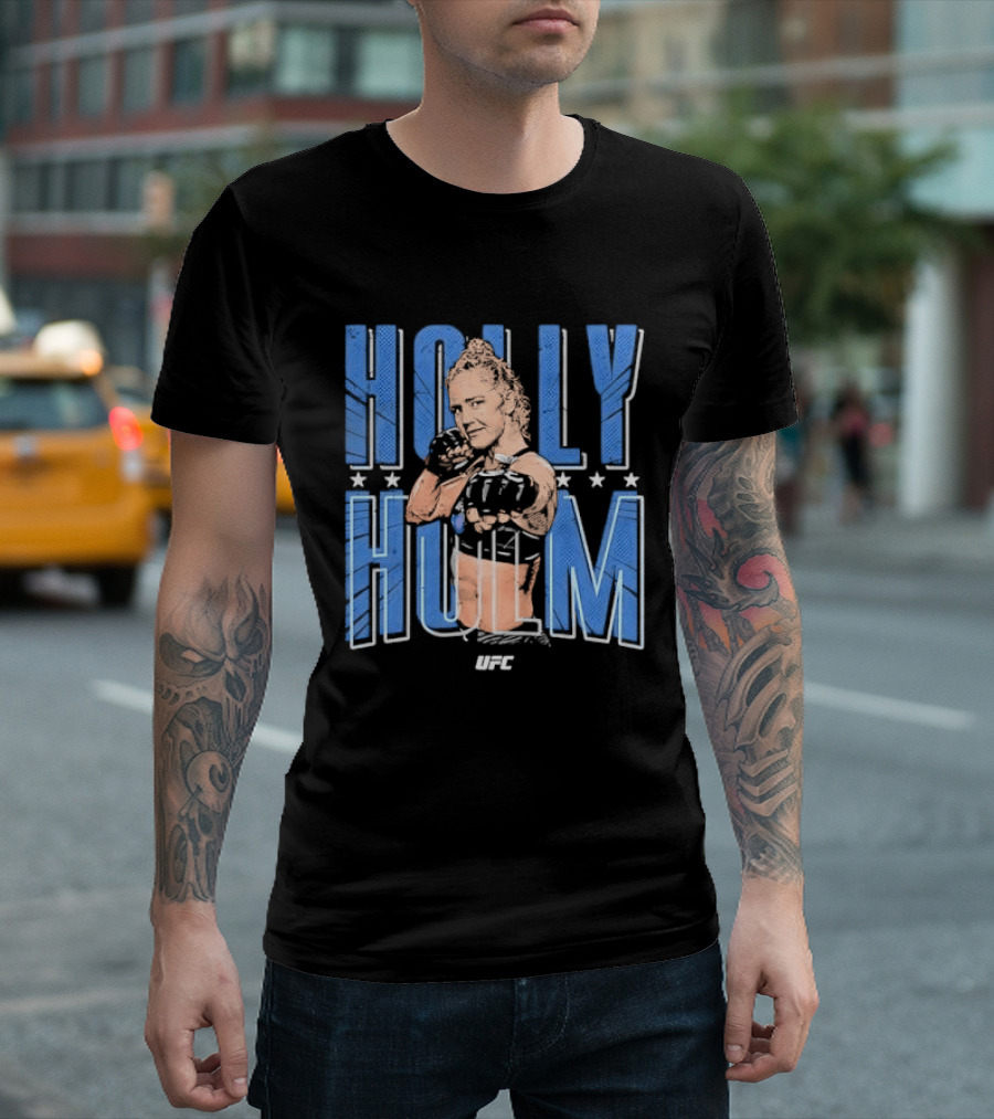 UFC Holly Holm Fighter Halftone Stars T-Shirt