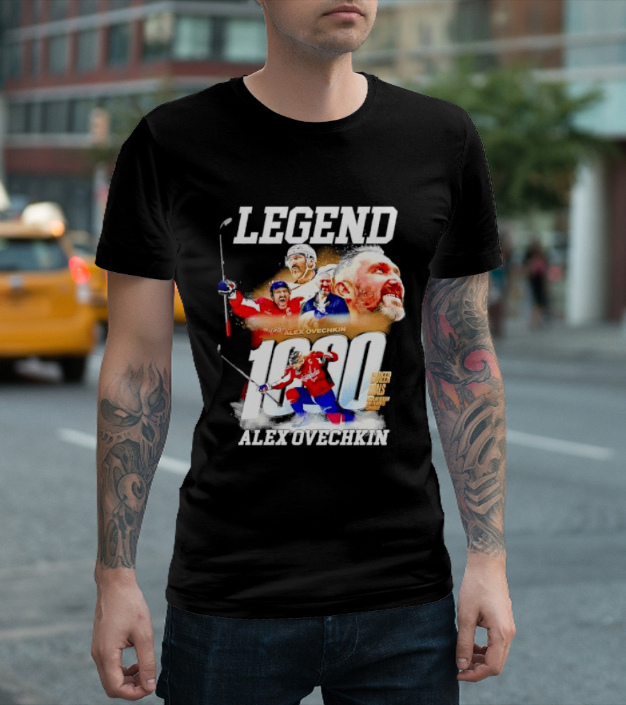Legend Alex Ovechkin 1000 Career Goals Washington Capitals NHL Player T-Shirt