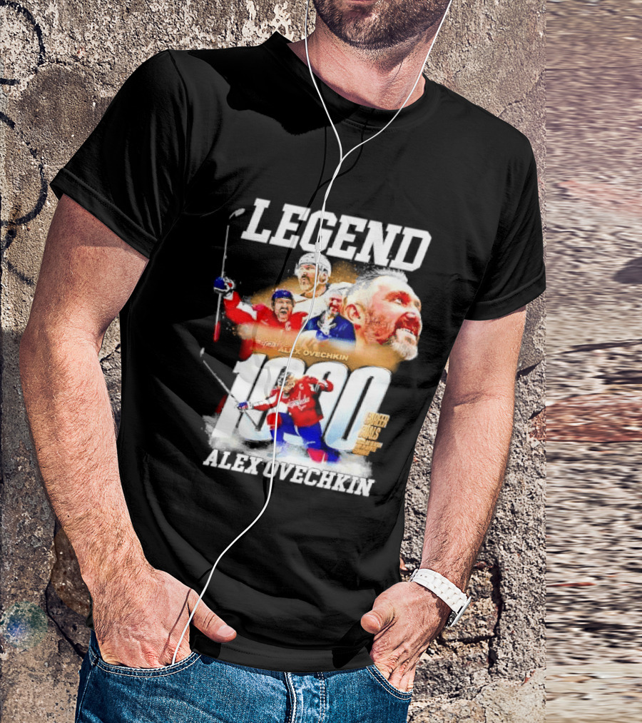Legend Alex Ovechkin 1000 Career Goals Washington Capitals NHL Player T-Shirt