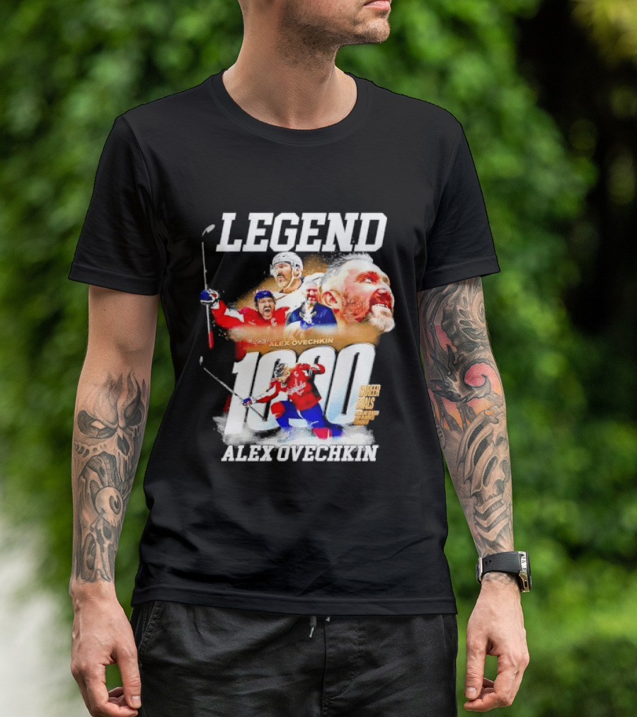 Legend Alex Ovechkin 1000 Career Goals Washington Capitals NHL Player T-Shirt