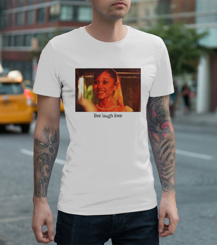 Ariana Grande Horror Movie Blood Scene Live Laugh Love T-Shirt