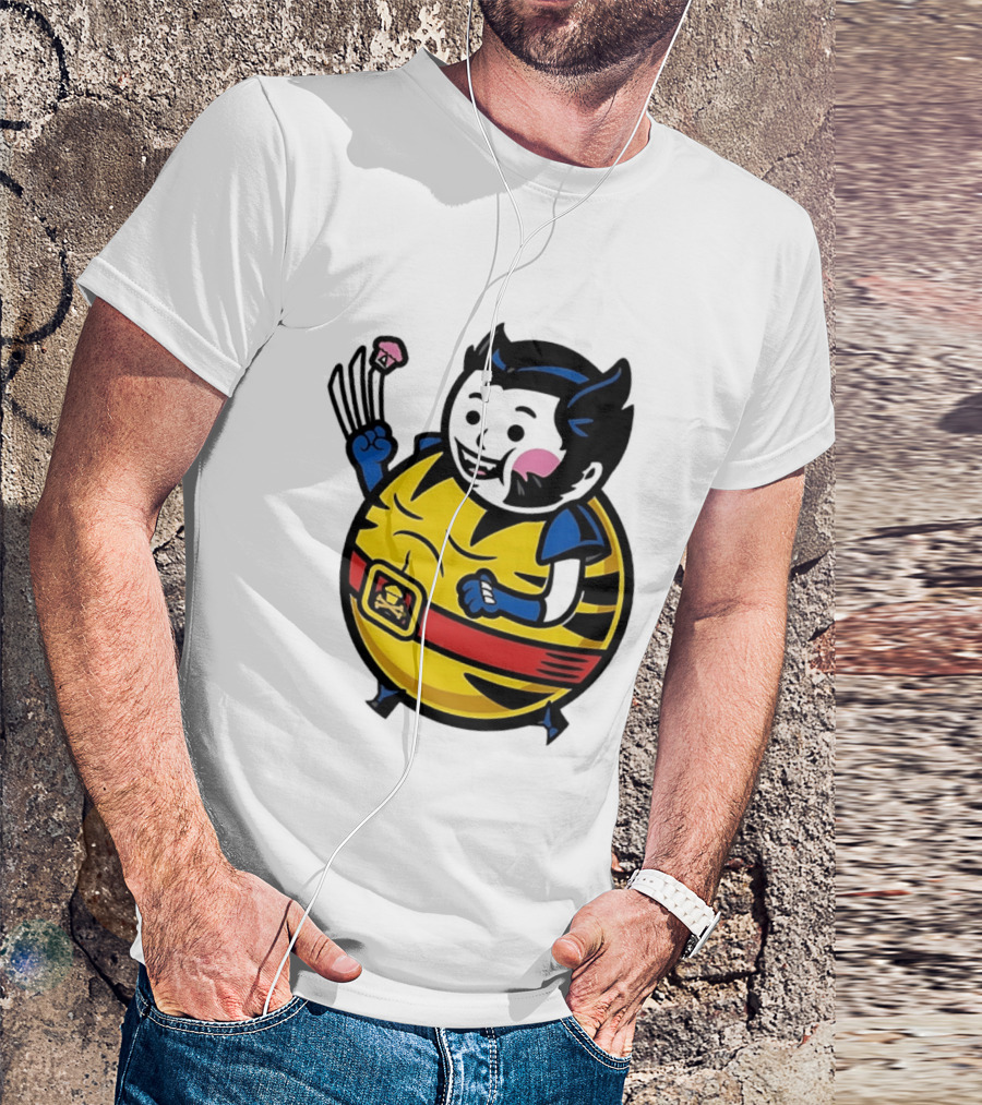 Wolverine Cupcake Fan With Claws And Round Yellow Outfit T-Shirt