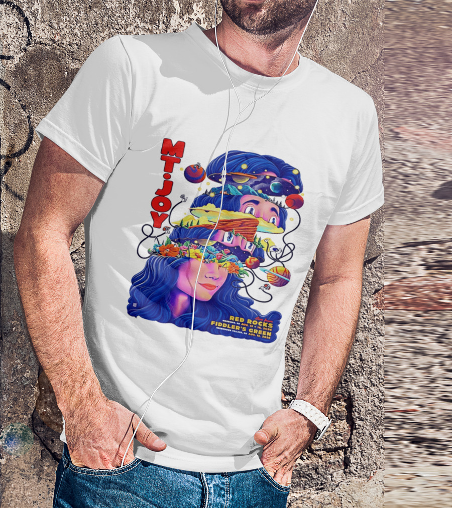 MT. Joy Red Rocks Fiddler's Green Aug 11 2026 Floral Space T-Shirt