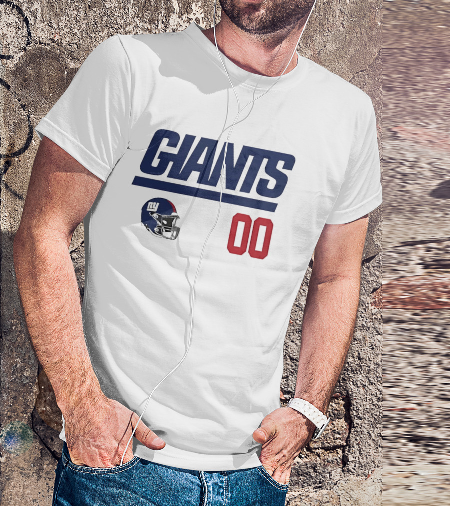 New York Giants 00 Football Helmet Giants T-Shirt