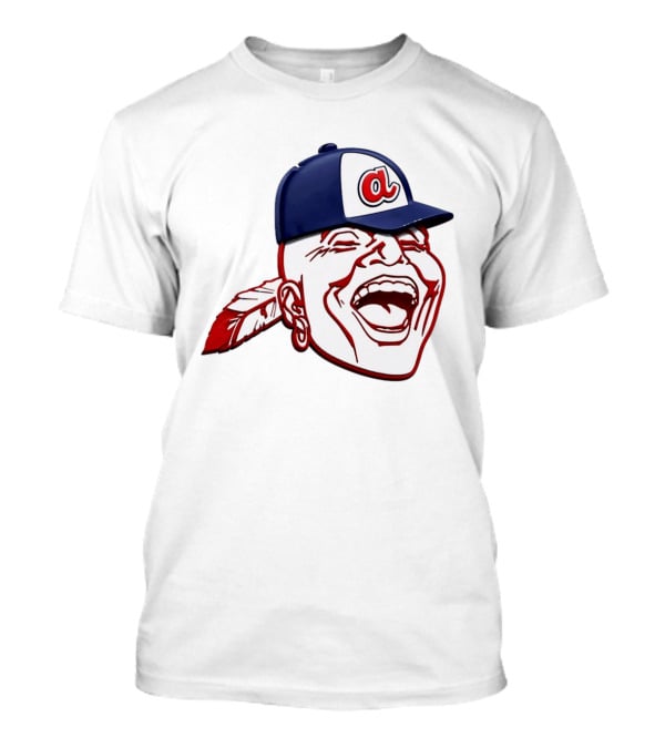 Hank Aaron Era 1970s Atlanta Braves Chief Cap T-Shirt